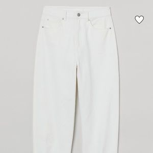 Twill ankle pants offwhite
